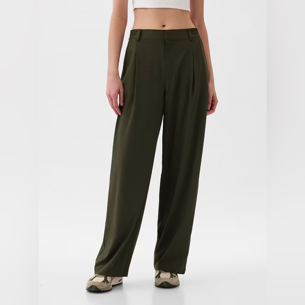 Green Wide Leg Trousers